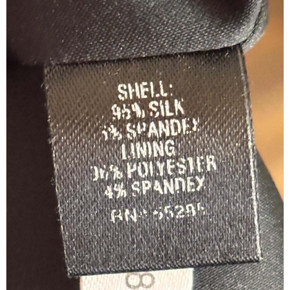 Express LBD Black Silk Mini Bodycon Strapless Cocktail Dress Women’s Ruched Sz 4 - Picture 9 of 9